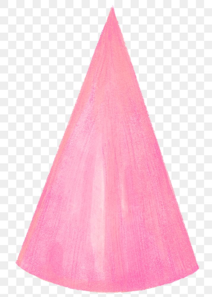 Pink party hat png sticker, transparent background