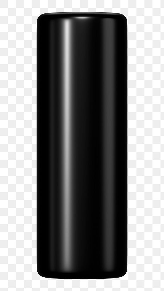 Black pillar graph png 3D rendered sticker, transparent background