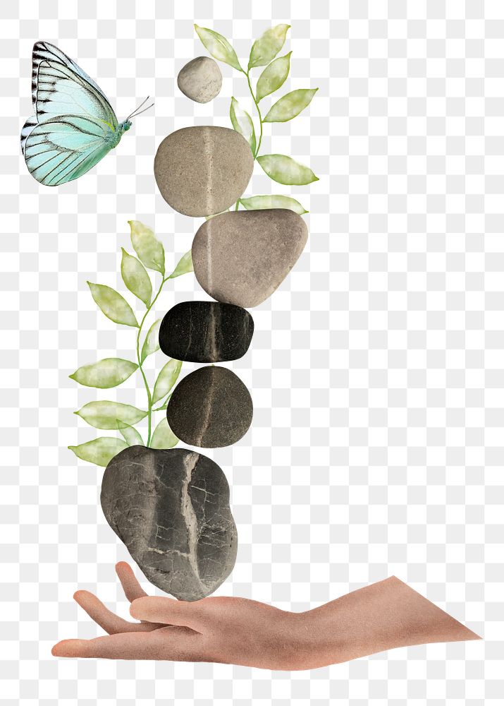 Aesthetic stones png sticker, transparent background