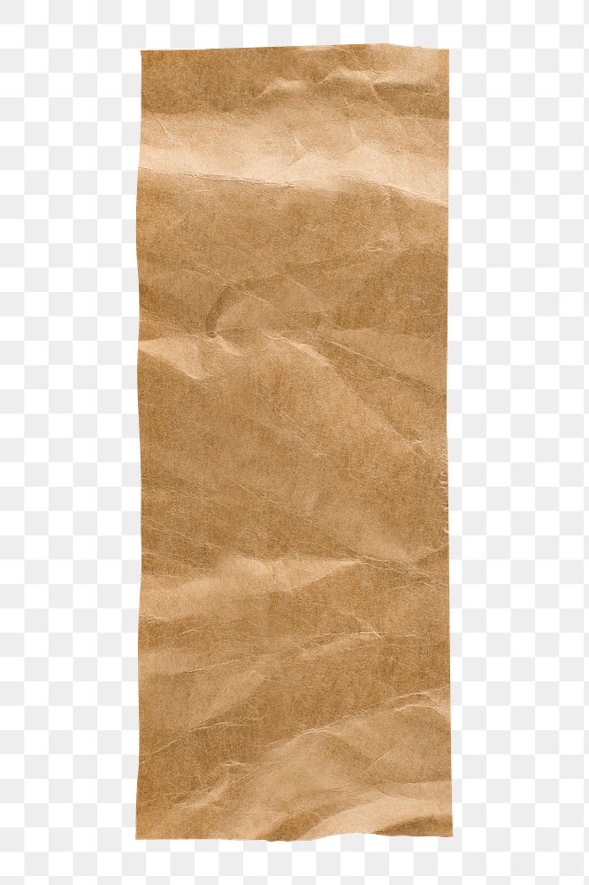 Brown paper png sticker, transparent background