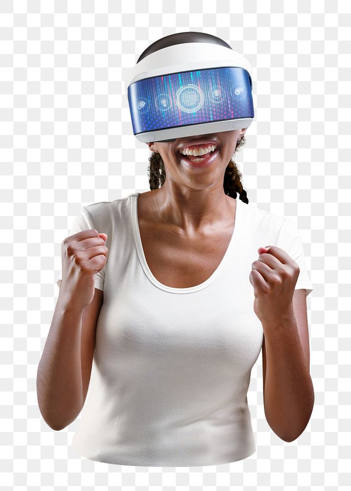 VR experience png sticker, transparent background