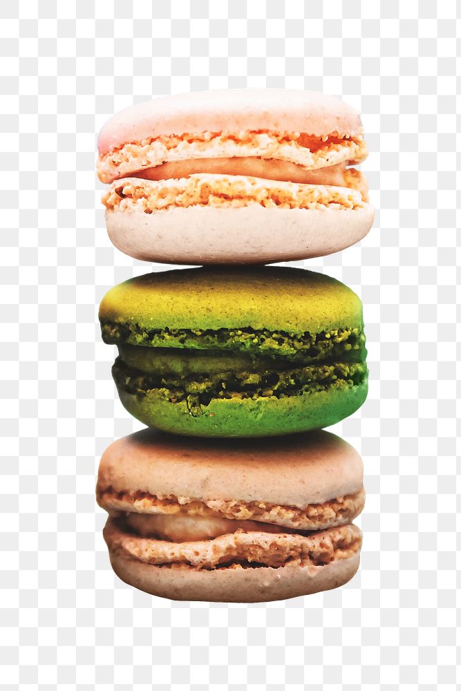 Stacked macarons png sticker, transparent background