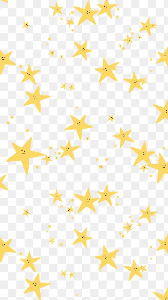 Star doodle png cute pattern sticker, transparent background