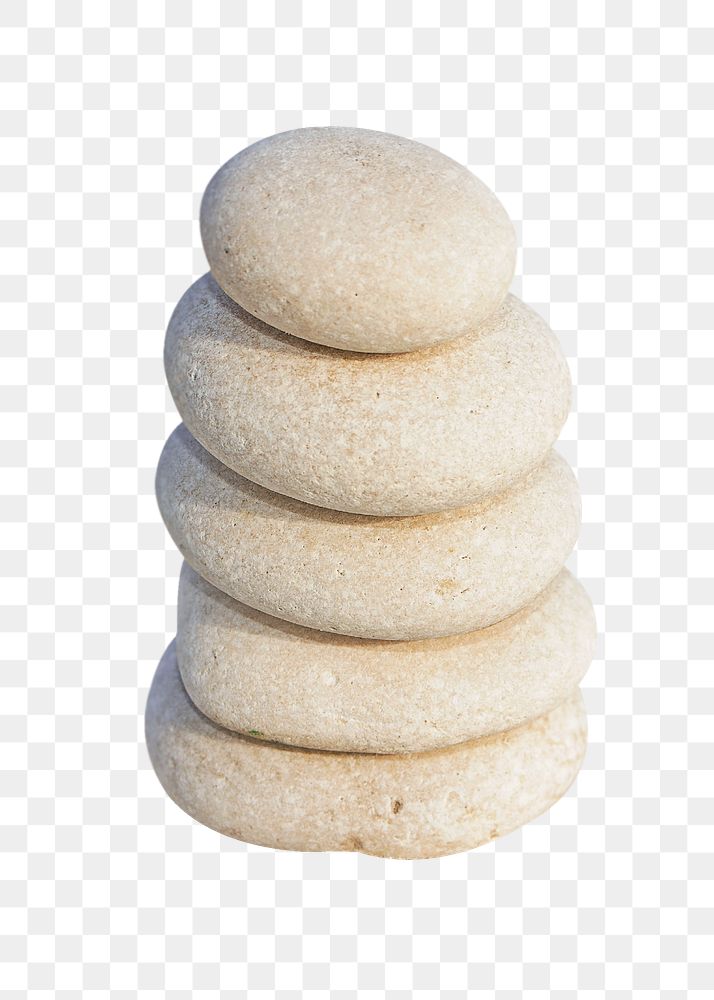 Stacked white stones png sticker, transparent background