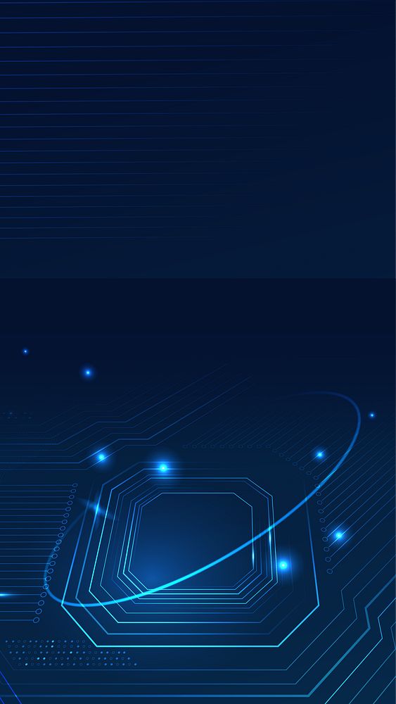 Digital blue iPhone wallpaper, abstract design