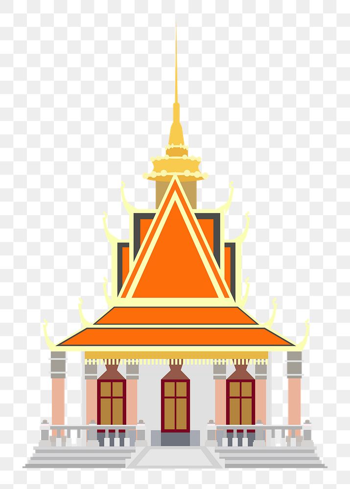 Temple png sticker, transparent background. Free public domain CC0 image.