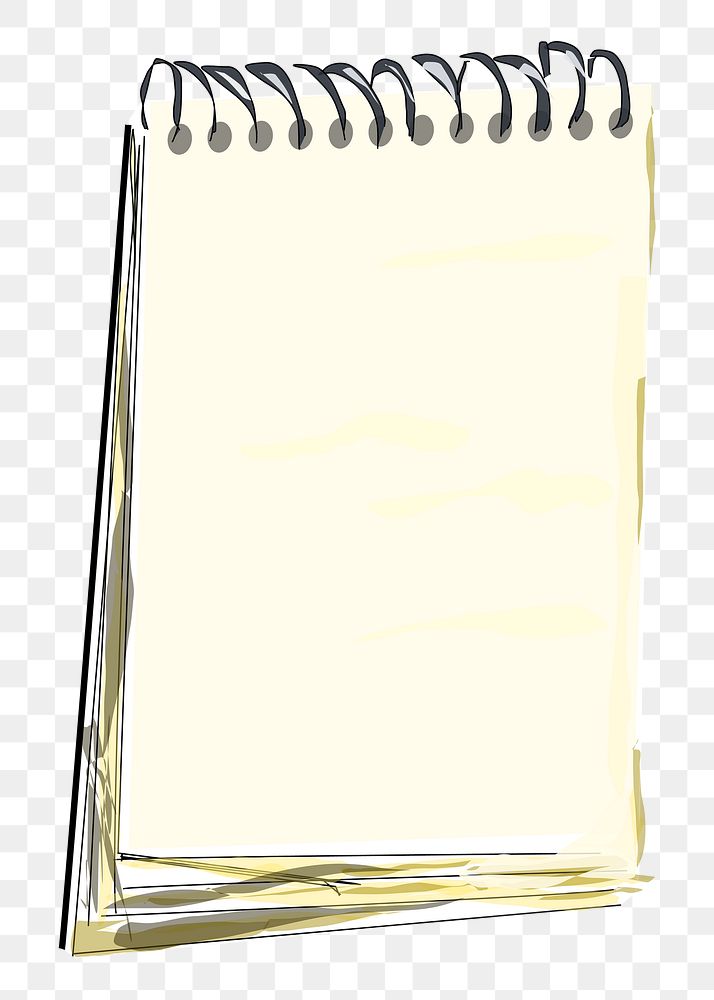 Notebook png illustration, transparent background. Free public domain CC0 image.