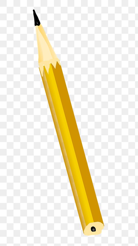 Pencil png illustration, transparent background. Free public domain CC0 image.