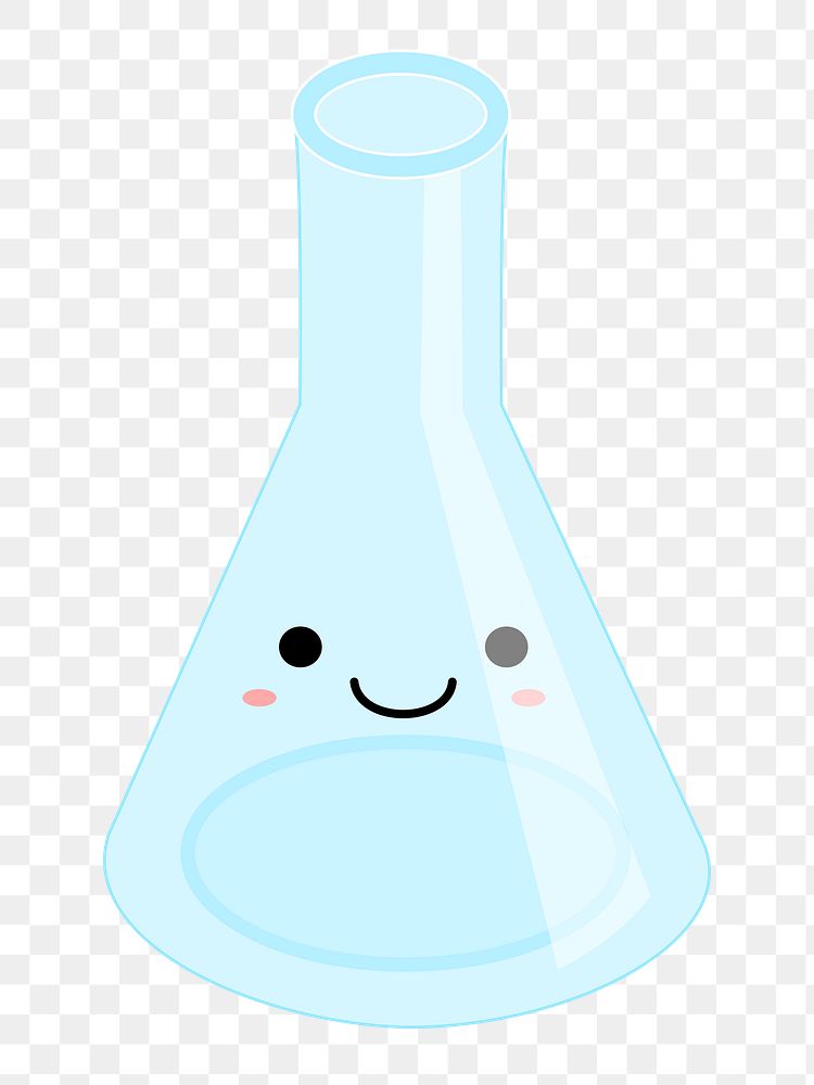 PNG Smiley flask clipart, transparent background. Free public domain CC0 image.
