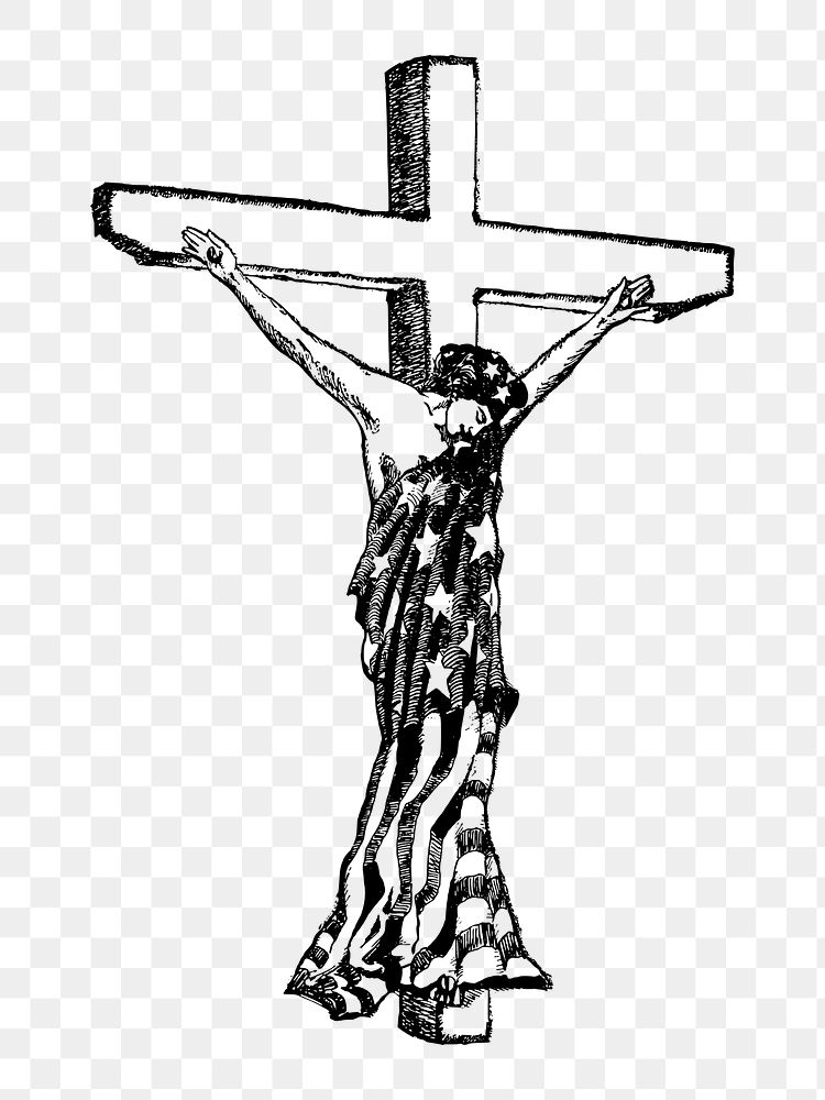 PNG Crucifixion religious  clipart, transparent background. Free public domain CC0 image.