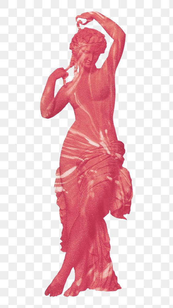 Greek Goddess statue png sticker, transparent background