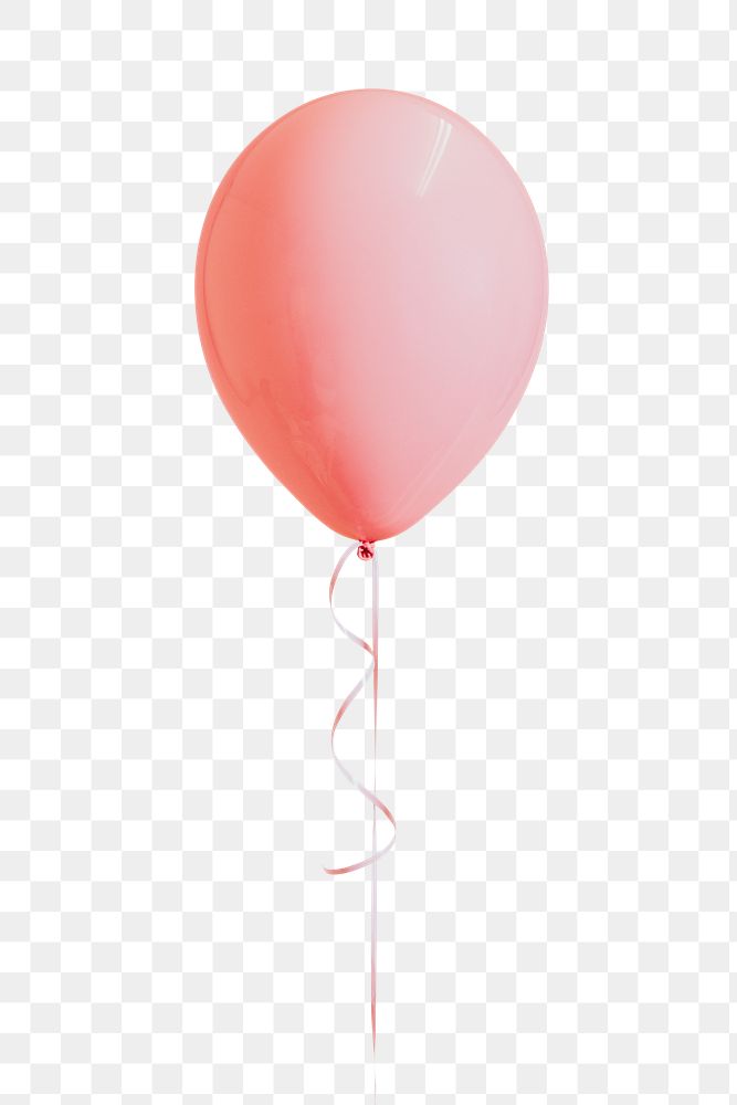 Pink balloon png, celebration party decoration in transparent background