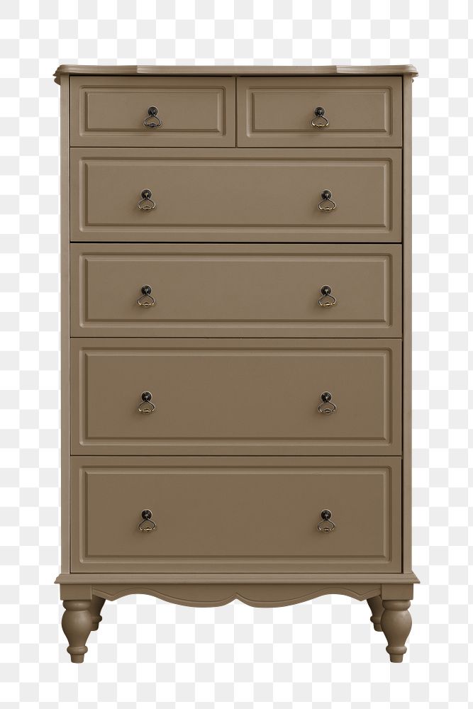 Chest of drawers png sticker, transparent background