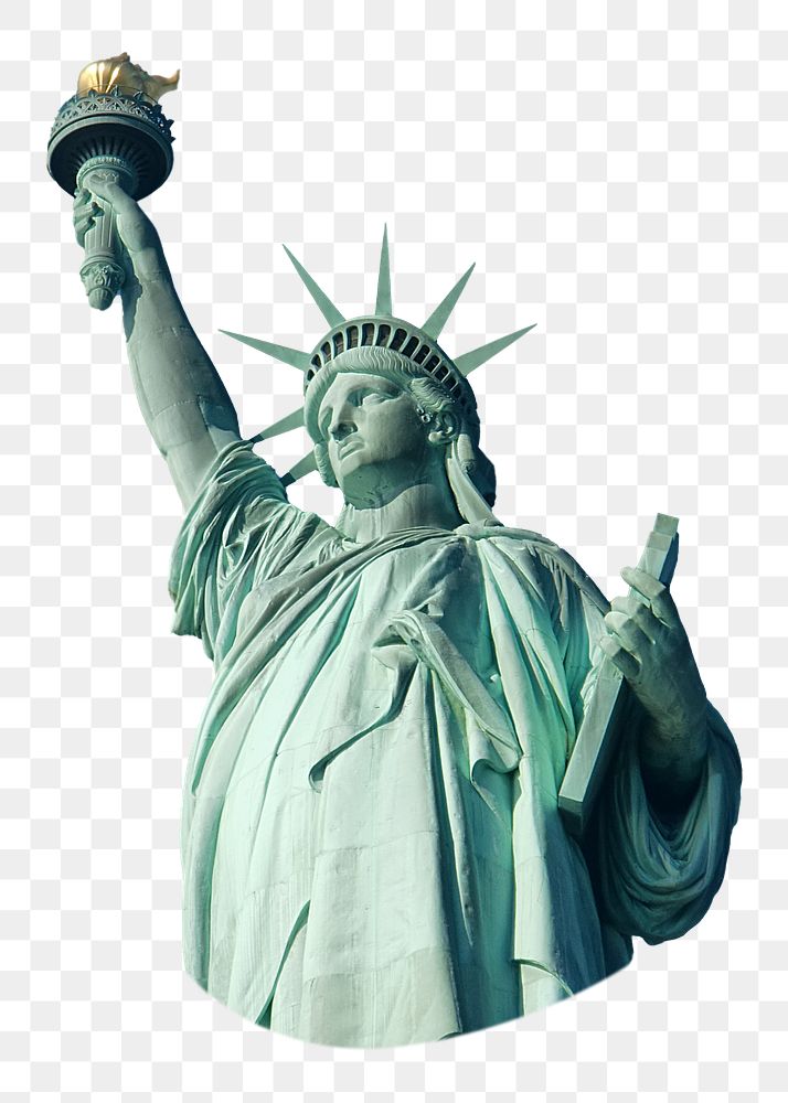 Liberty statue png, transparent background