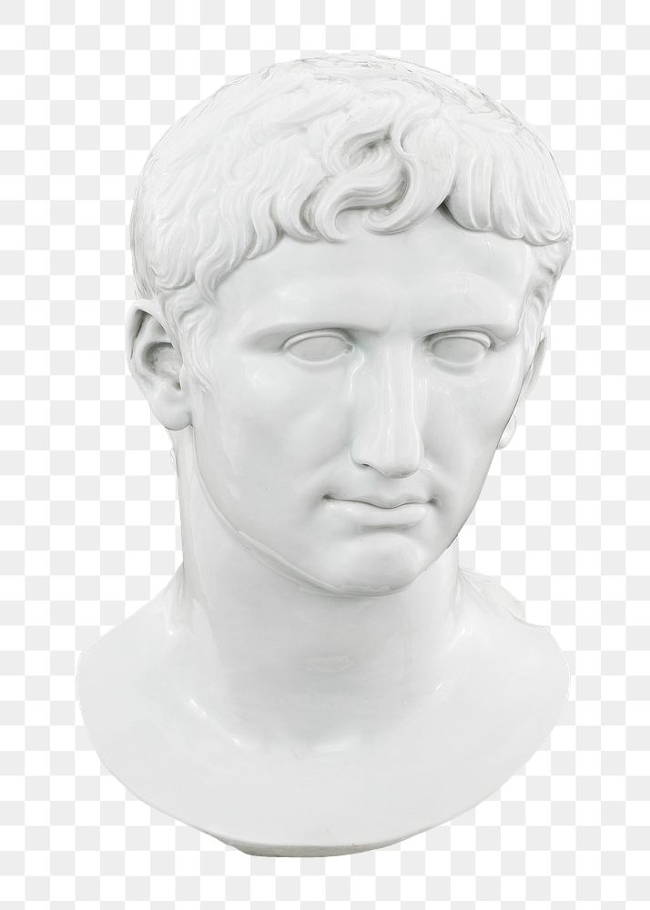 Head Augustus png, Greek porcelain | Premium PNG - rawpixel