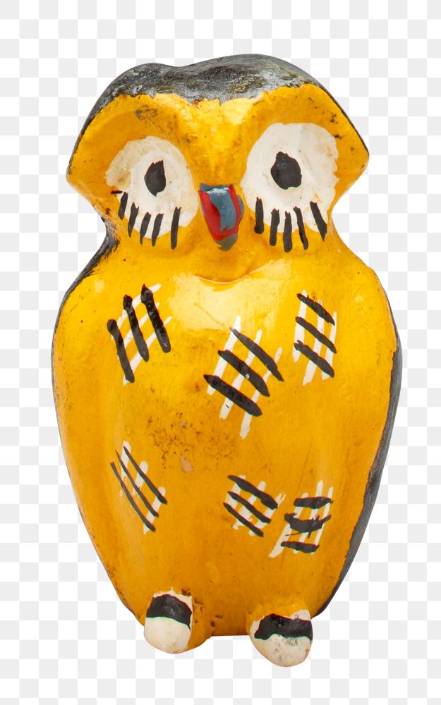 Owl still bank png sticker on transparent background.    Remastered by rawpixel