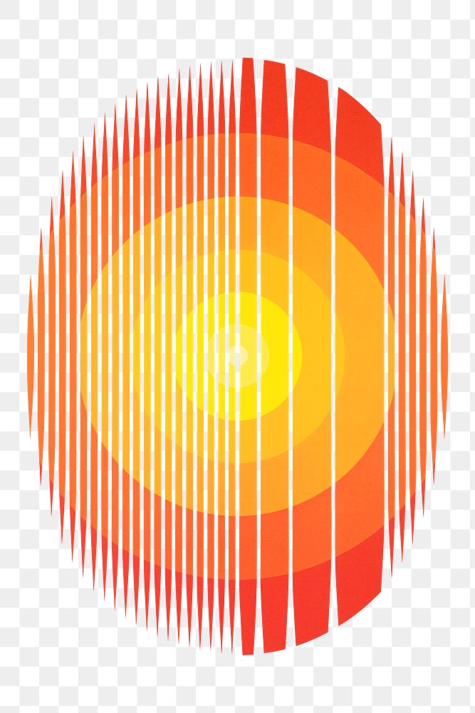 Gradient oval png orange sticker, transparent background.  Remixed by rawpixel.
