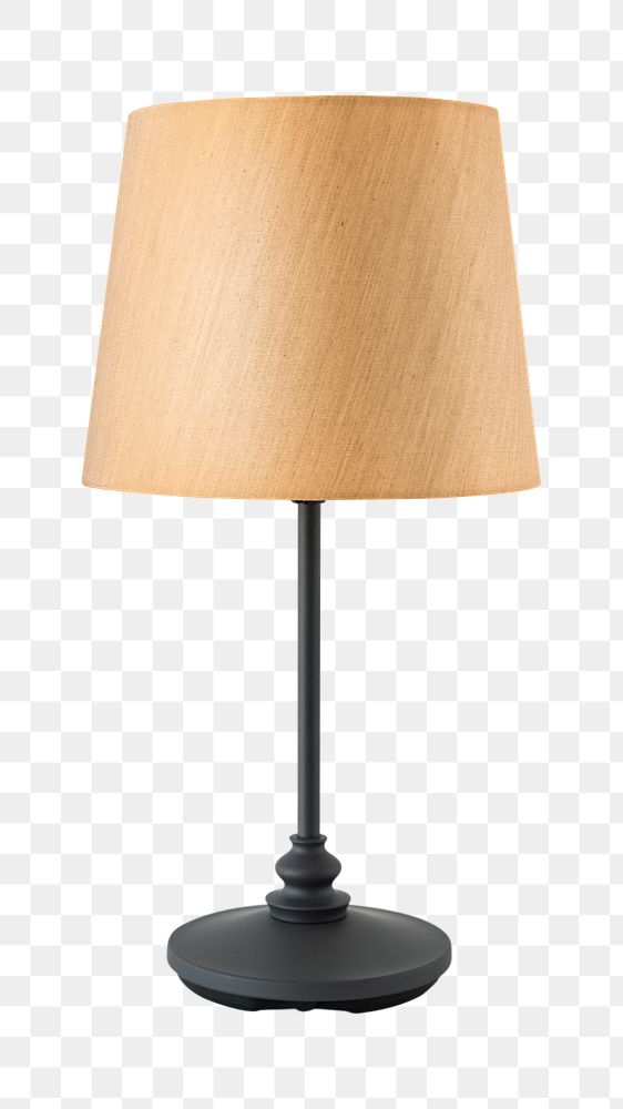 Beige table lamp png sticker, transparent background