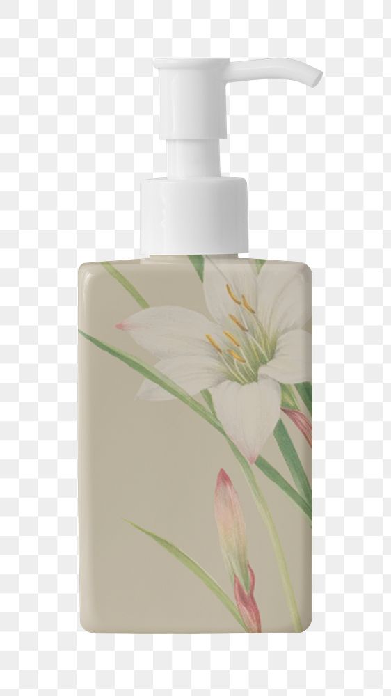Soap pump bottle png sticker, transparent background