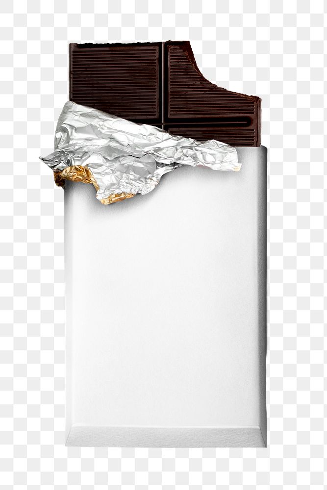 Dark chocolate bar png sticker, transparent background