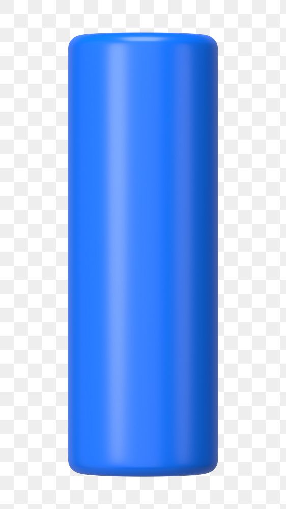 Blue pillar graph png 3D rendered sticker, transparent background