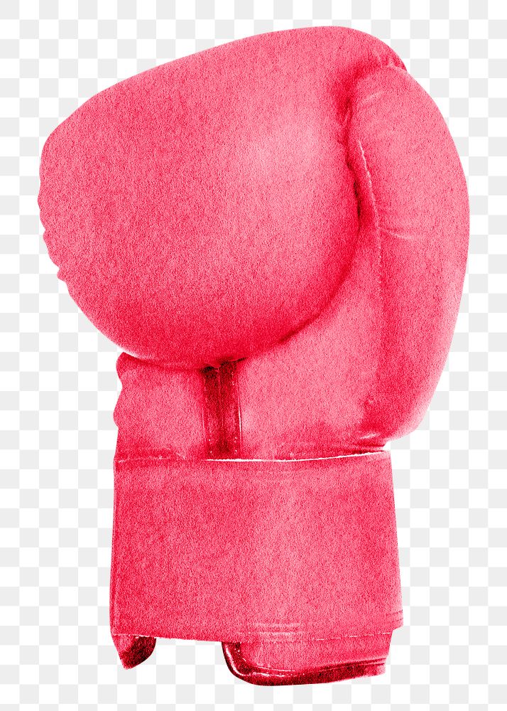 Pink boxing glove png sticker, transparent background