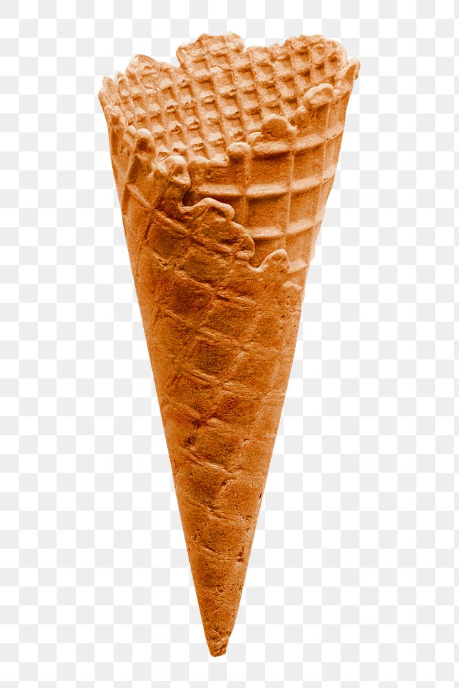 Waffle cone png sticker, transparent background