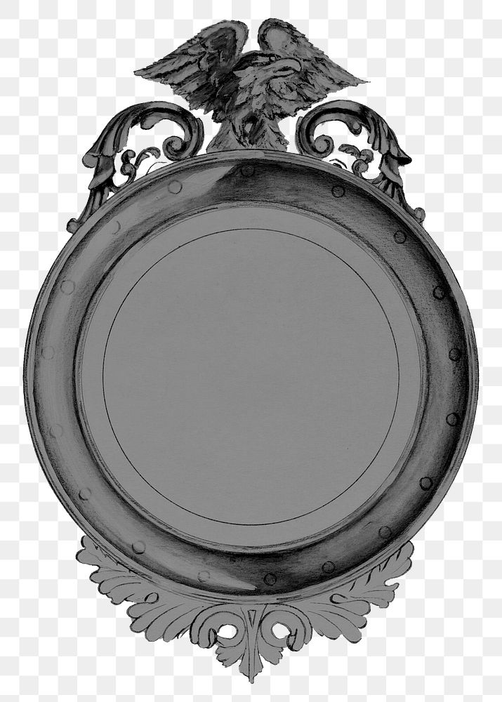 Vintage ornamental mirror png sticker, object illustration, transparent background