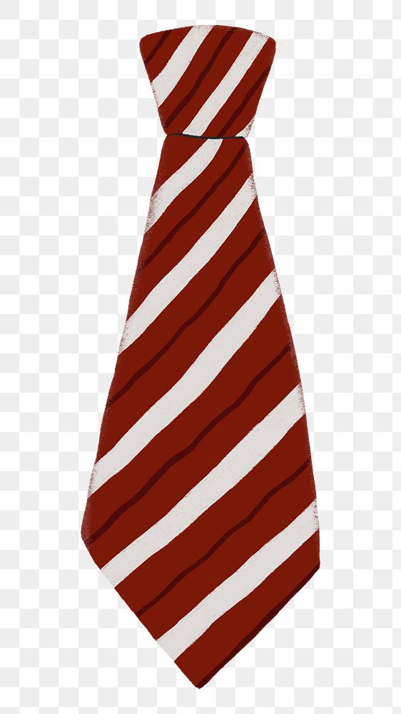 Red striped necktie png sticker, | Premium PNG - rawpixel