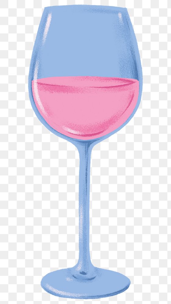 Pink sparkling png wine glass sticker, celebration drink, transparent background