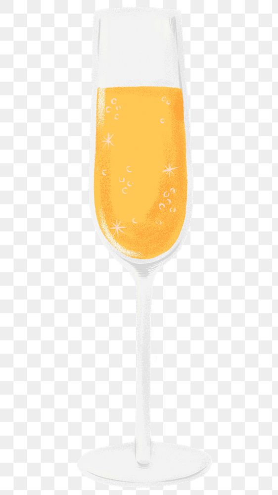 Champagne glass png sticker, celebration drink graphic, transparent background