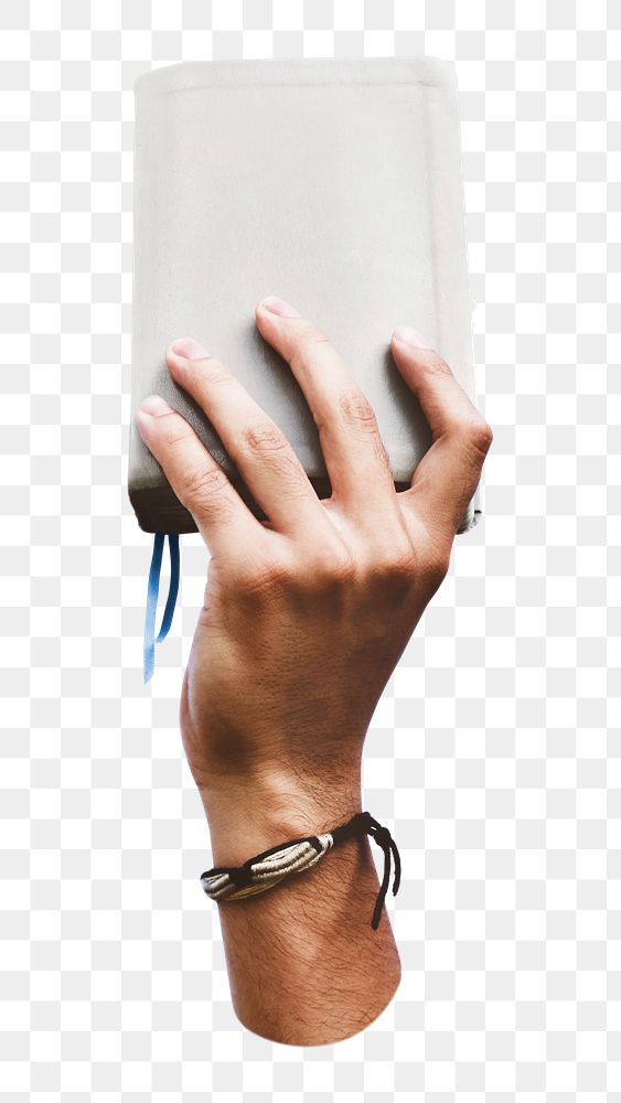 Hand holding books png , transparent background
