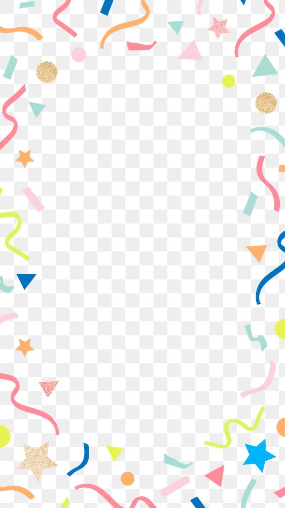 Birthday frame png celebrate sticker, transparent background