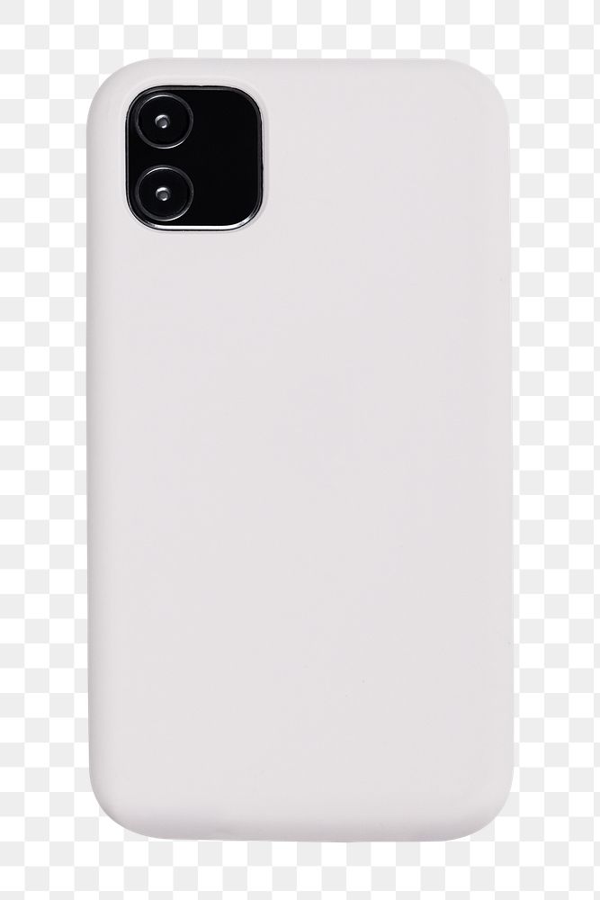 White phone case png sticker, transparent background