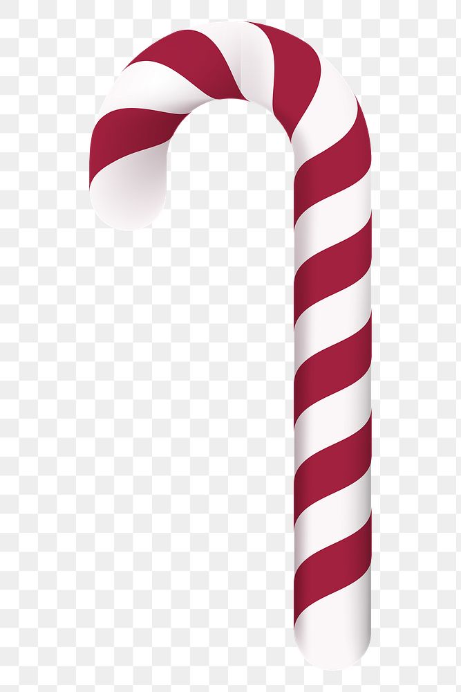 Candy cane png Christmas sticker, transparent background