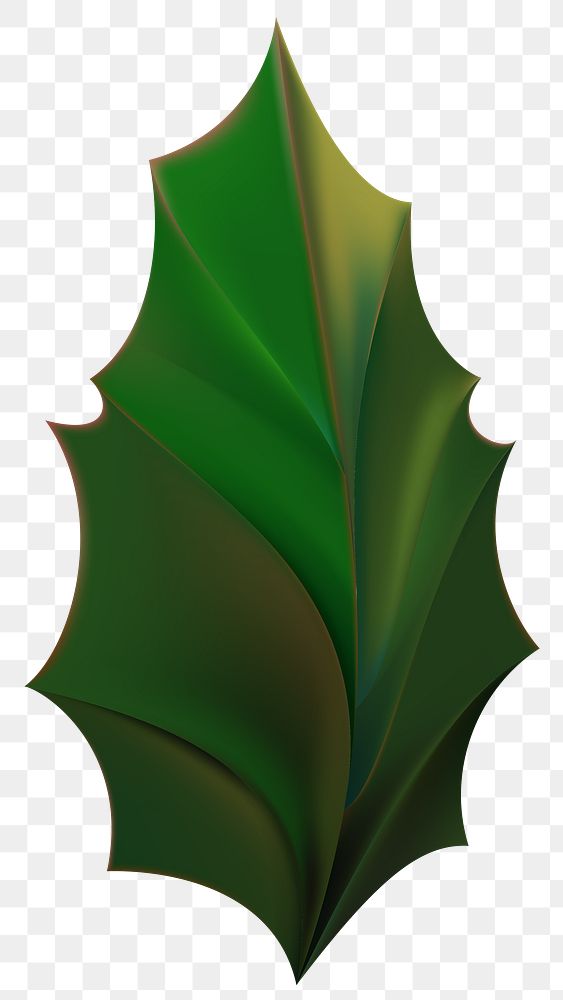 PNG Christmas holly leaf sticker, transparent background