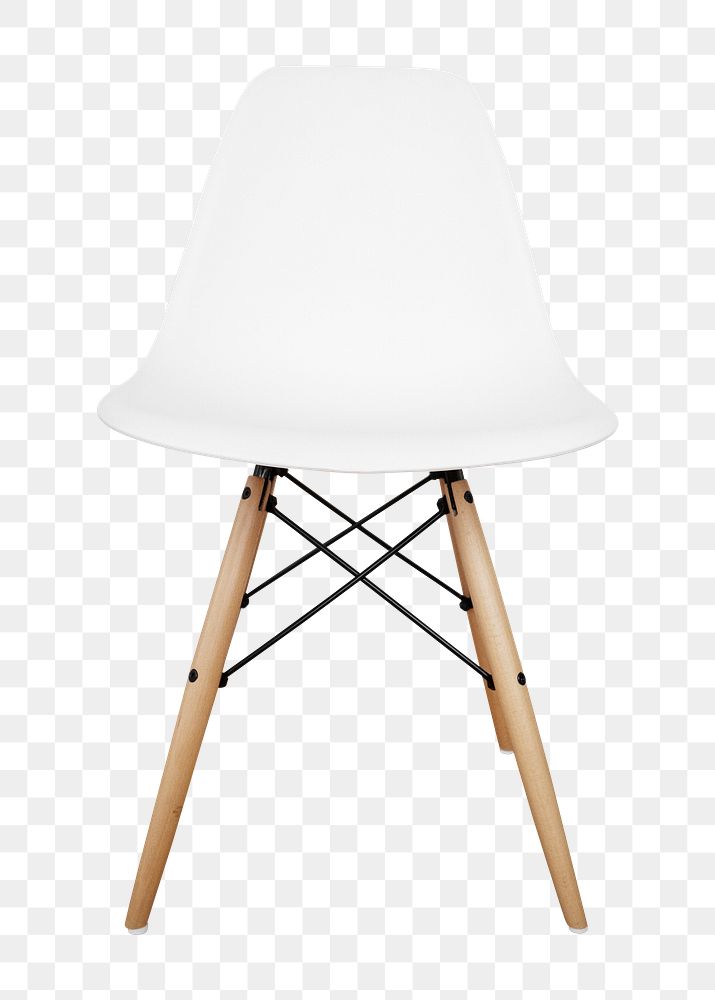 White chair furniture png sticker, transparent background