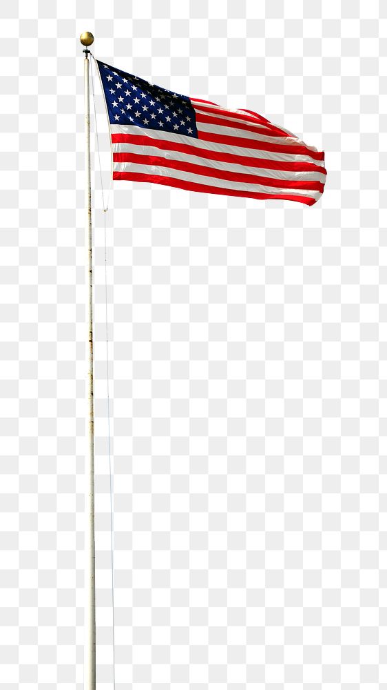 American flag  png sticker, transparent background