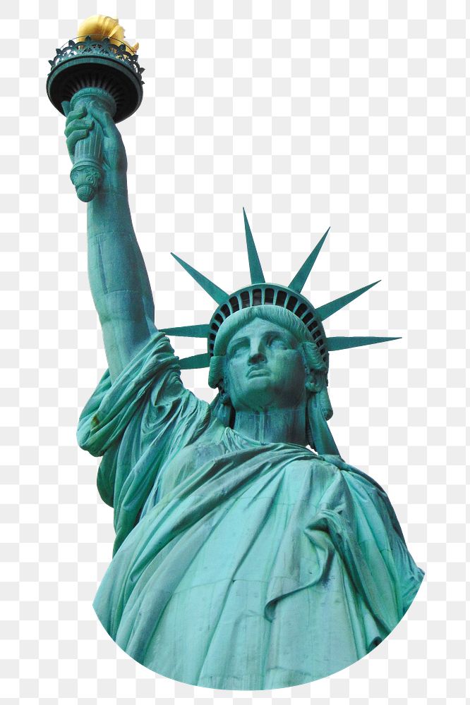 Statue of Liberty png sticker, transparent background