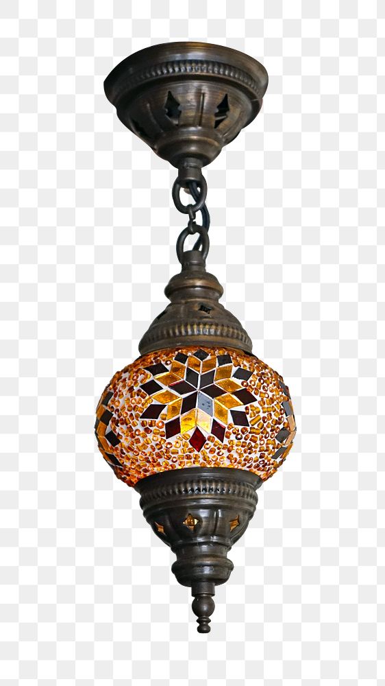 Moroccan lamp png sticker, transparent background