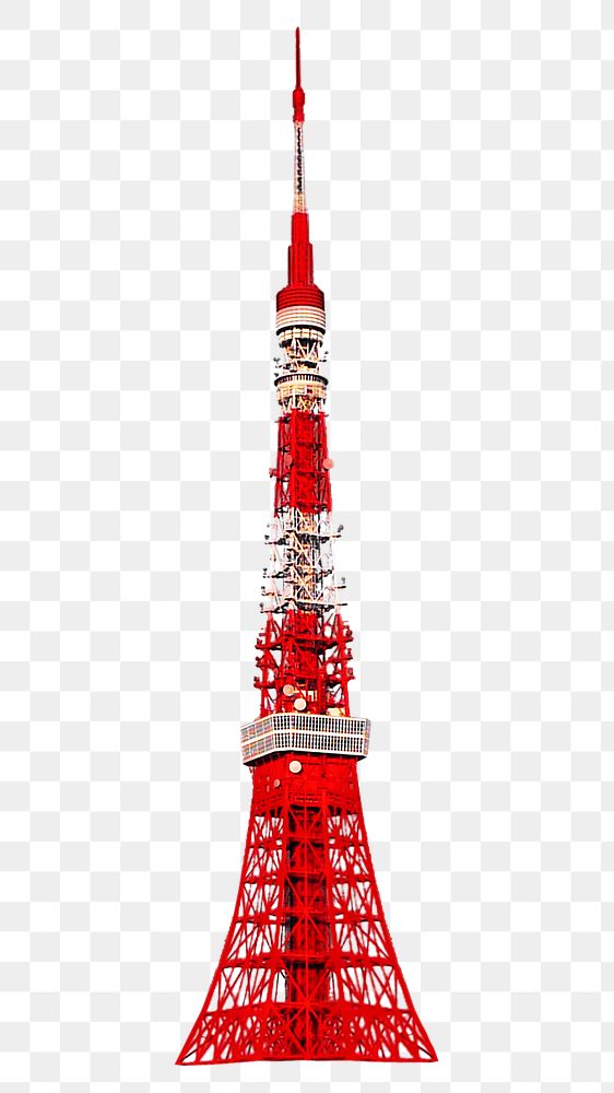 Tokyo tower landmark png sticker, transparent background