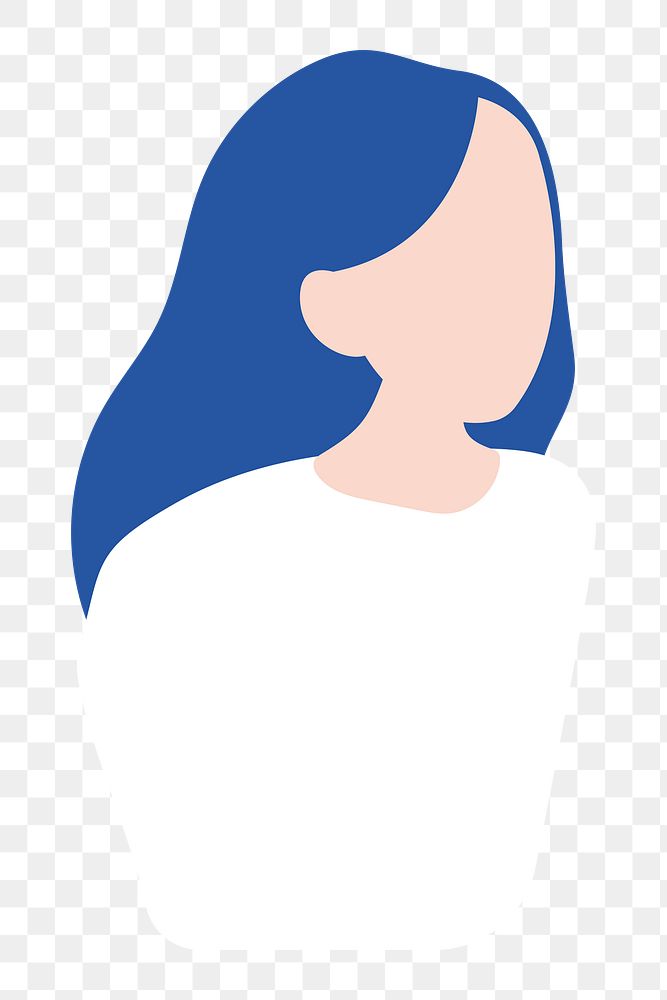 Faceless woman  png sticker, transparent background