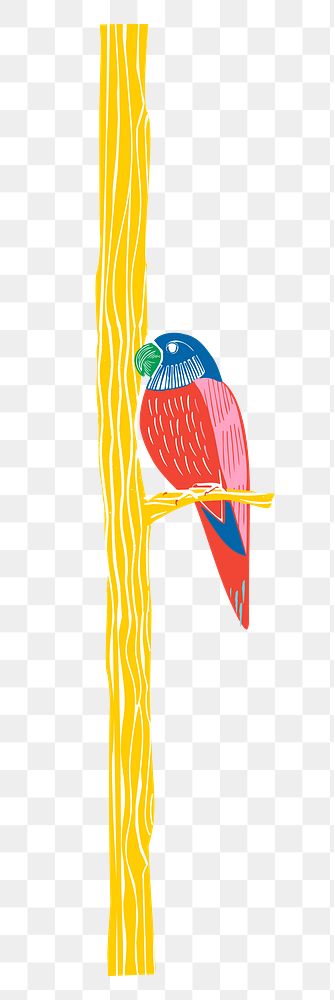 Parrot bird png illustration sticker, animal on transparent background