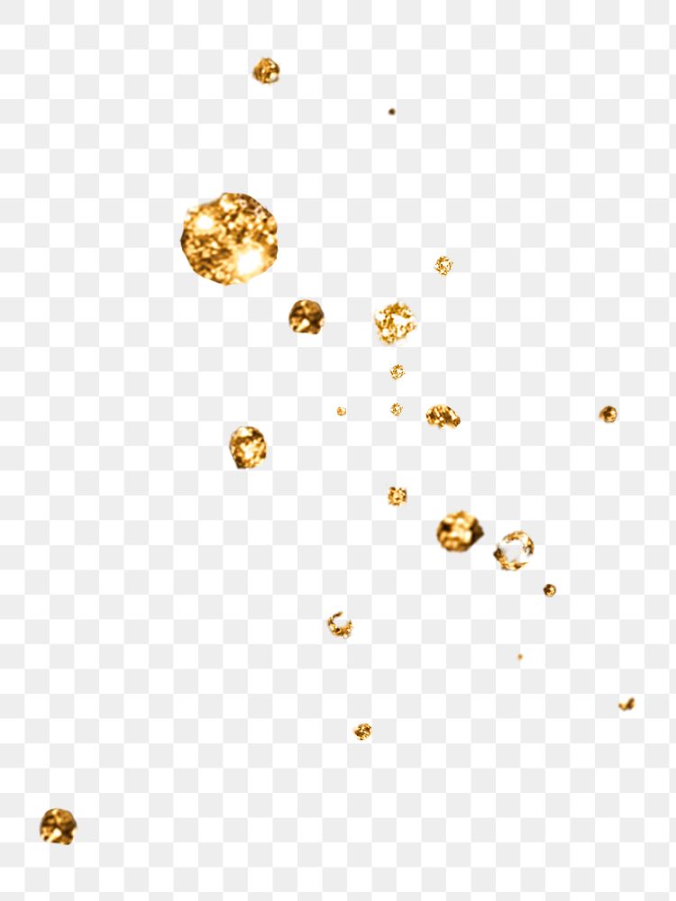 Gold specks png, glitter sticker, transparent background