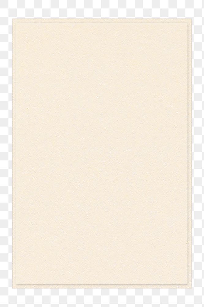 Beige paper png rectangle journal sticker, transparent background