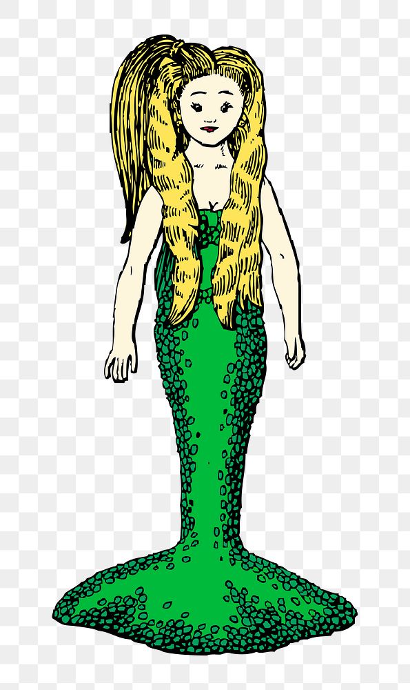 PNG Mermaid clipart, transparent background. Free public domain CC0 image.