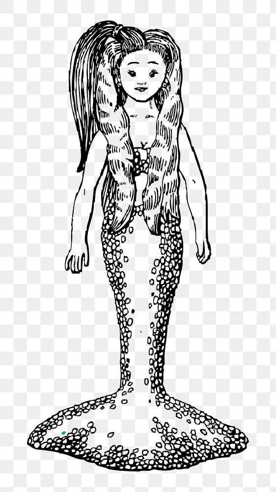 PNG Mermaid clipart, transparent background. Free public domain CC0 image.
