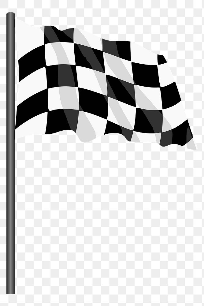 Race flag  png clipart illustration, transparent background. Free public domain CC0 image.