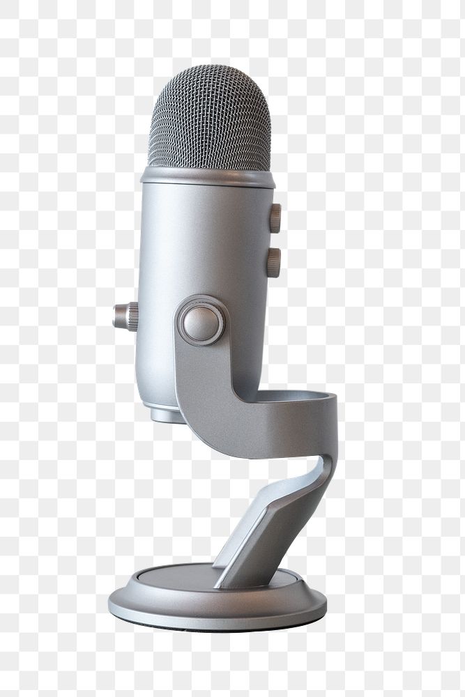 Podcast microphone png sticker, transparent background