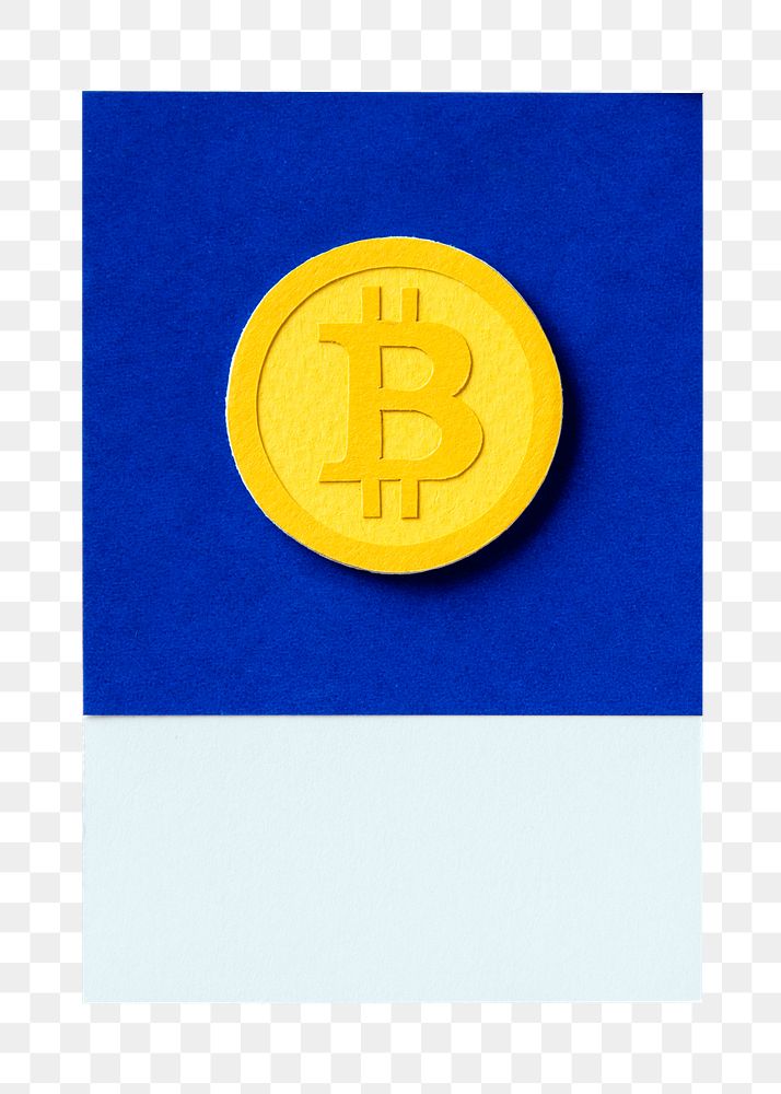 Bitcoin png currency money sticker, transparent background